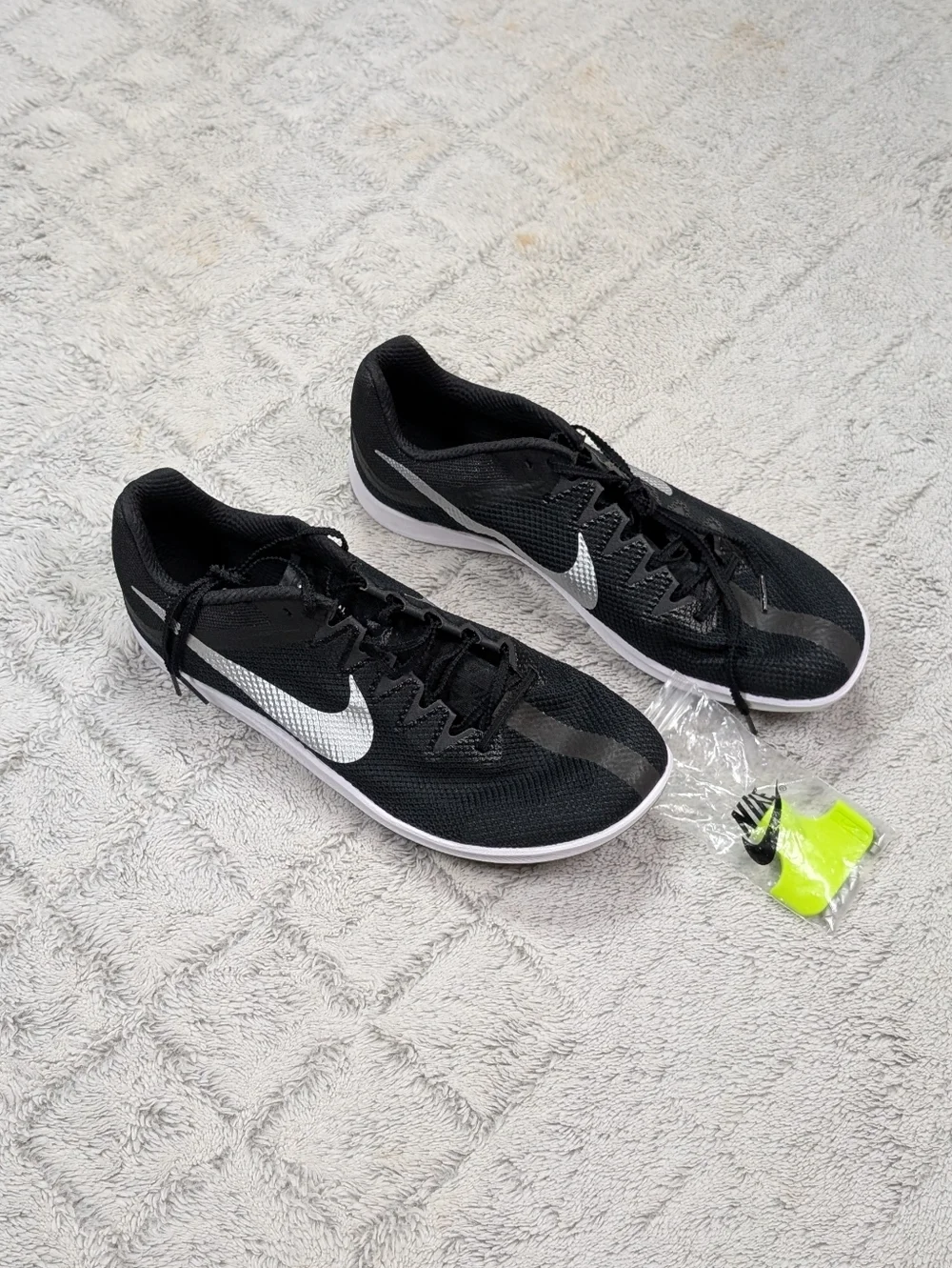 Nike Zoom Rival Black Silver Track Field Distance Spikes Mens Sz 14 DC8725-001